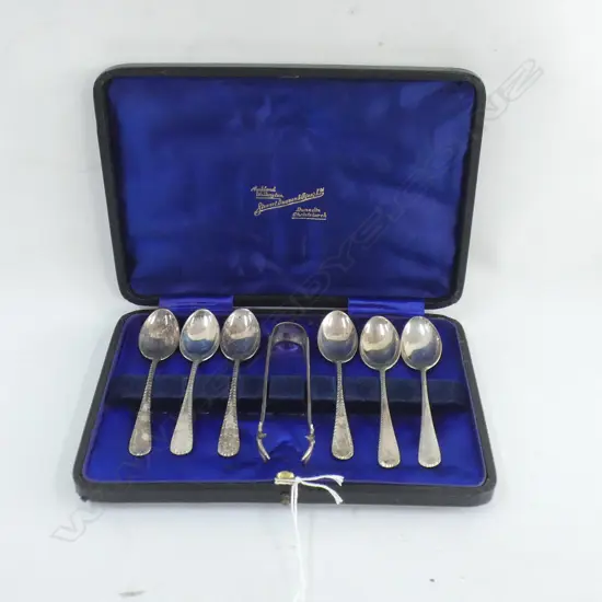 STERLING SILVER TEASPOON & SUGAR TONGS BIRMINGHAM TOTAL WEIGHT 120.72 GRAMS