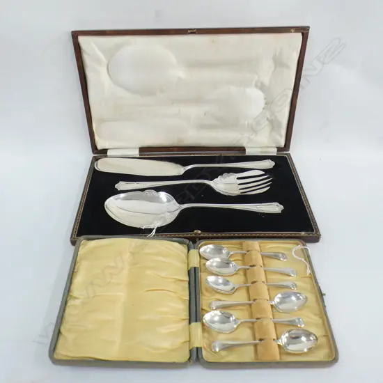 2 SILVER SETS ONE 6 TEASPOONS BOXED STERLING WEIGHTED 9.78 GRAMS EACH