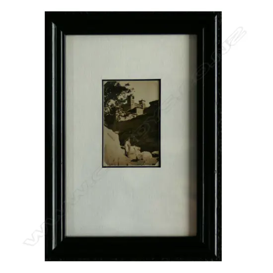 JOHN WEEKS - ALBUMEN PHOTOGRAPH - GIRL BEFORE KASBAH OF ANIMITER 60 X 40MM