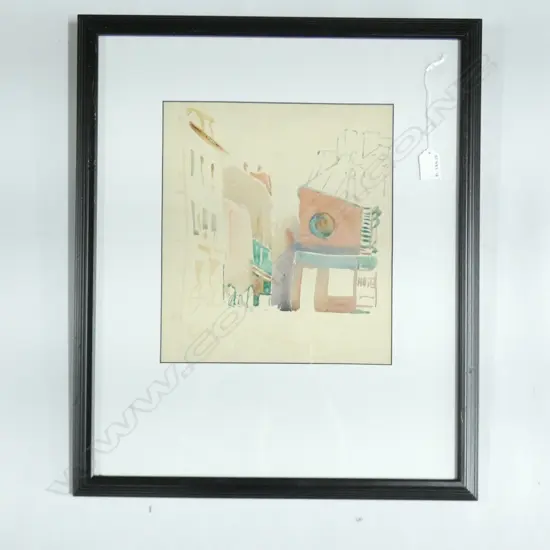 JOHN WEEKS - EUROPEAN STREET SCENE W/C - 305 X 270MM