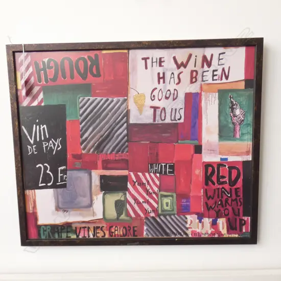 MARTIN POPPELWELL & DICK FRIZZELL PRINT 'STUDY OF ROUGH RED' 365x445mm