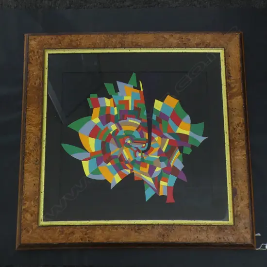 LLOYD HILLYER ACRYLIC ABSTRACT 380x420mm