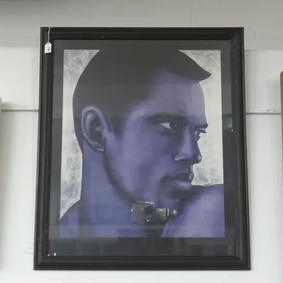 ARTIST UNKNOWN; PURPLE MAN PRINT 620x520mm