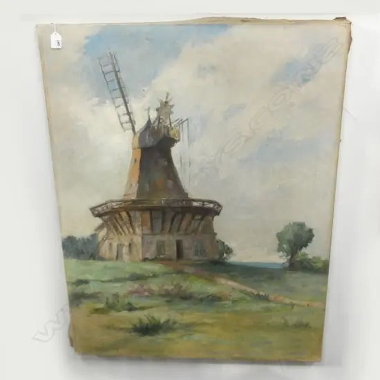 C. LE HAUDOUIN WINDMILL OIL, UNFRAMED 920x730mm