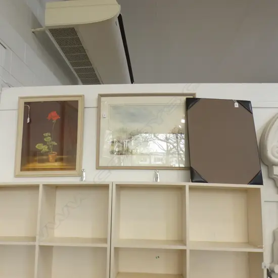 3 ITEMS; S. ROBBIE NAUTICAL W/COLOUR, MARCUS JACOBI GERANIUM FLOWER PRINT & DESK BLOTTER