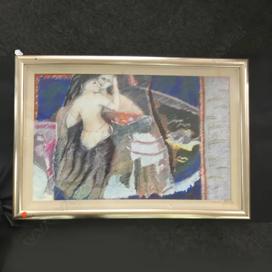 LARGE PASTEL (PRINT) ARTWORK SIGNED WOOLRIDGE 550x870mm