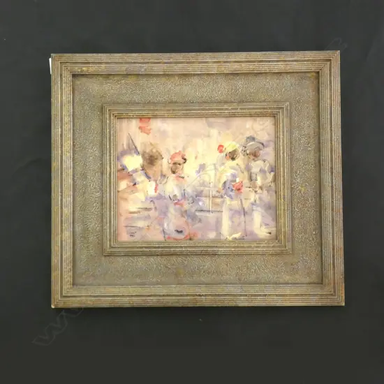 WALTER JOHN BEAUVAIS 'WOMEN AT DEAUVILLE RACES' 205x260mm