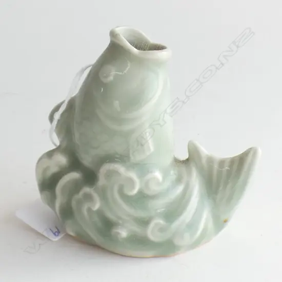 THAI CELADON FISH SCULPTURE H.85mm