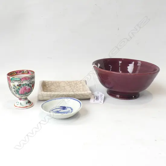 ORIENTAL BOWL (DIA 125MM) CUP & 2 DISHES 