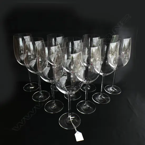10 SCHOTT ZWEIZEL LARGE CRYSTAL WINE GLASSES H 275MM