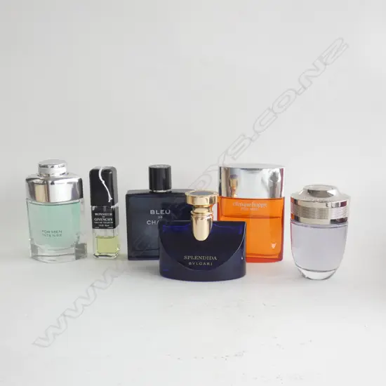 BOX OF 6 AFTERSHAVE/ PERFUMES; BENTLEY, BULGARI, INVICTUS ETC