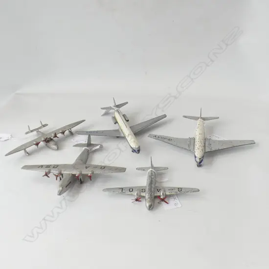 5 METAL TOY AEROPLANES BOAC ETC