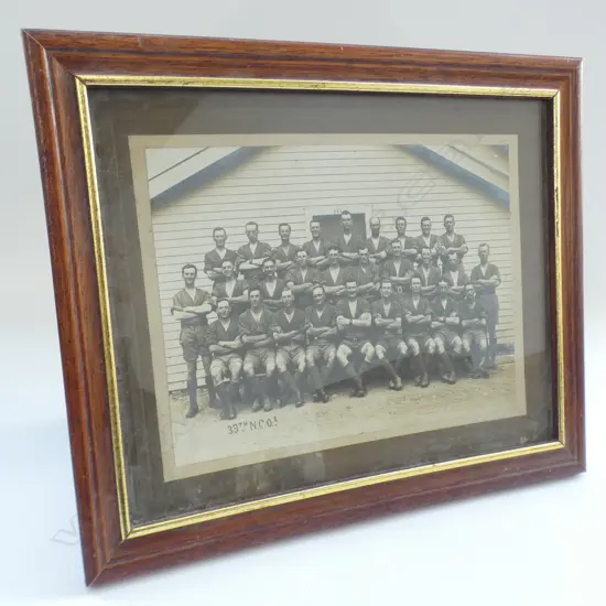 WWI PERIOD ORIGINAL FRAMED PHOTOS OF '39R NCOs'. 160 x 200mm
