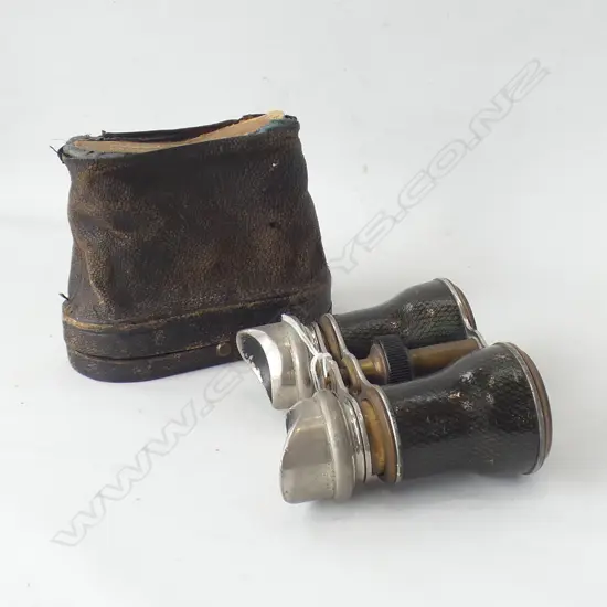 PR VINTAGE FRENCH BINOCULARS, CASED