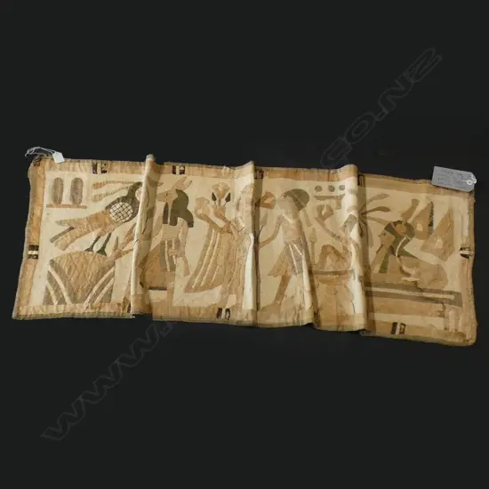 WWI ERA EGYPTIAN LINEN PATCHWORK SOUVENIR  430x1340mm
