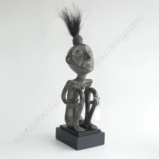 BRONZE AFRICAN FIGURE ON STAND H.450mm