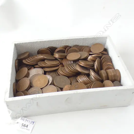 TRAY OF ASST. COPPER PENNIES