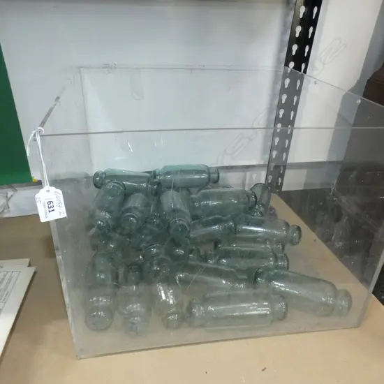 25 VINTAGE OLD JAPANESE GLASS CYLINDER SMALL FISHING FLOATS