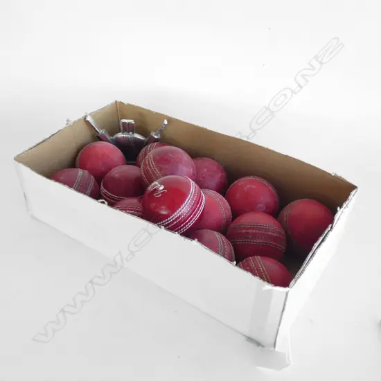 14 RED KING CRICKET BALLS ETC