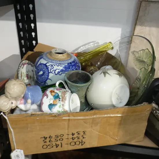 BOX LOT ASST. ORIENTAL CHINA ETC