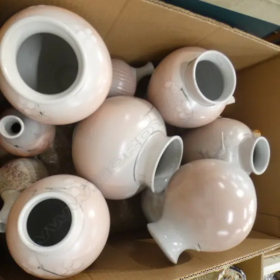 BOX LOT ASST. PETER SHEARER VASES