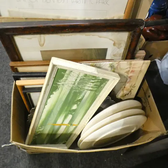 BOX LOT ASST. VINTAGE ARTWORKS