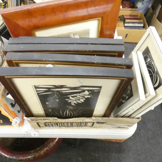 BOX LOT ASST. PRINTS; 6x REI HAMON, 4xR. HUBBALD, 1 OTHER