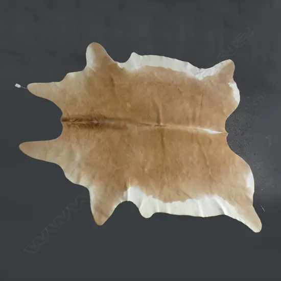 LARGE TAN COW HIDE RUG 2000 X 1700 mm