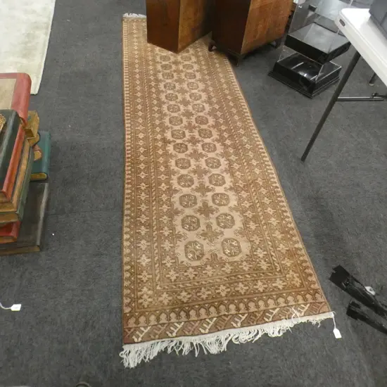 HAND KNOTTED WOOL PILE RUNNER 2900x850mm