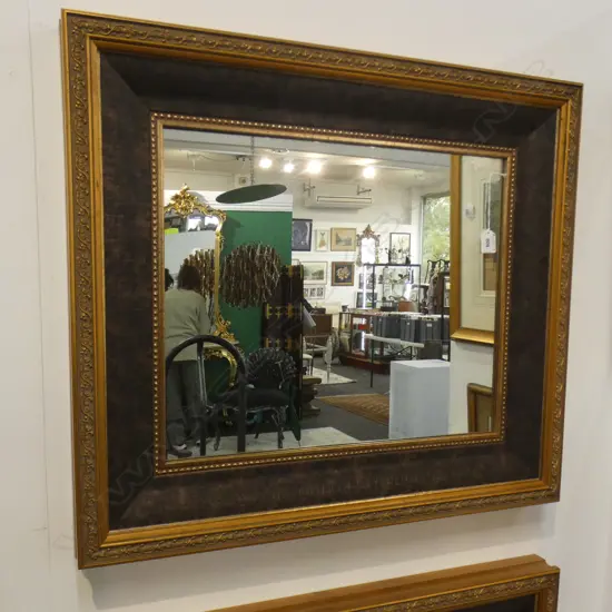 GILT HEAVY FRAMED WALL MIRROR 770 X 670MM