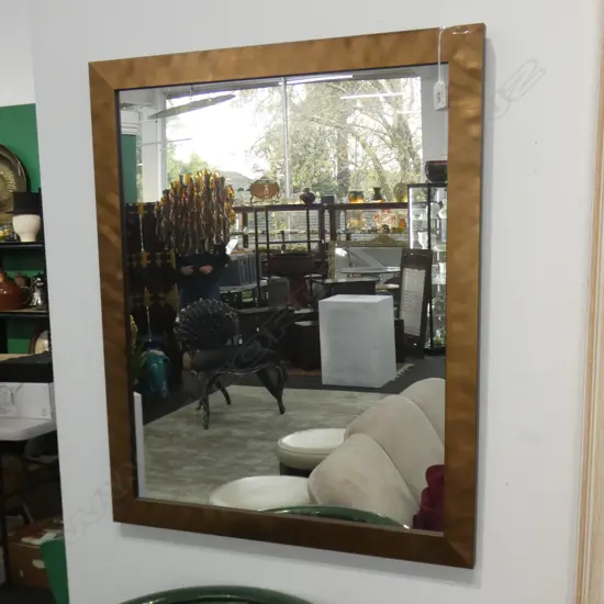 BRUSH BRONZE STYLE FRAMED WALL MIRROR 600 X 740MM