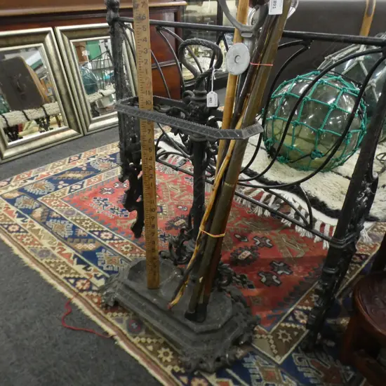 VINTAGE CAST IRON UMBRELLA STAND H.750mm