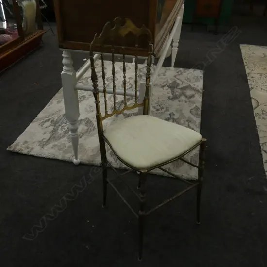 REGENCY STYLE BRASS CHAIR