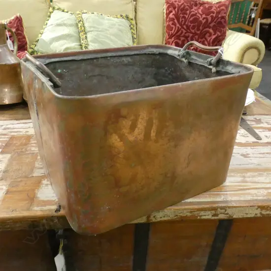 VINTAGE COPPER BASKET 380x330x260mm