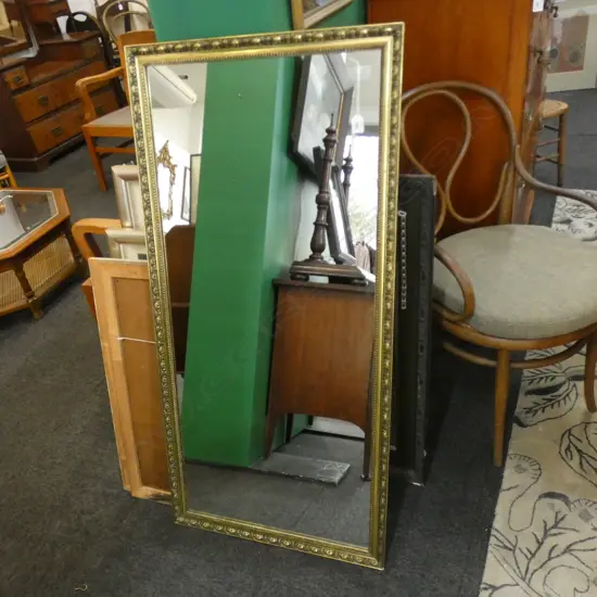 LARGE GILT FRAMED MIRROR 640 x 1300mm