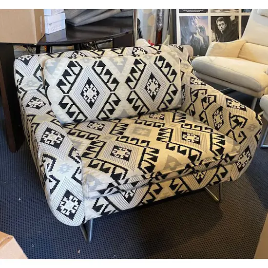 CAVIT+CO LG CHAIR, B&W PATTERNS, 1060  x 860 x 700mm