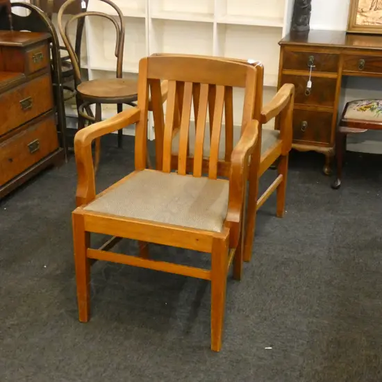 6 VINTAGE RIMU CHAIRS