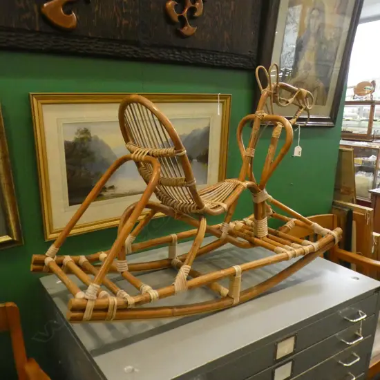 RETRO CANE ROCKING HORSE