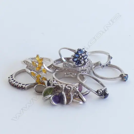 10 STG COSTUME RINGS 30 GRAMS