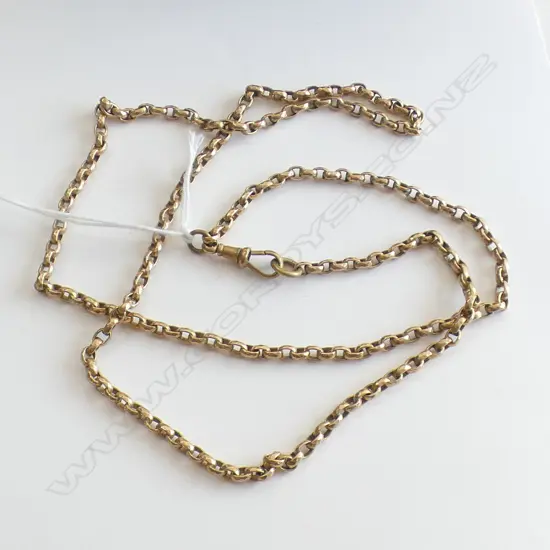 ANTIQUE ROLLED GOLD NECKLACE belcher link L.700mm.