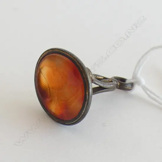VICTORIAN SEAL w. CARVED CARNELIAN INTAGLIO 5.4 GRAMS