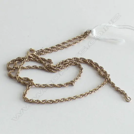 9K GOLD FINE NECK CHAIN L.475mm. 4.87gm