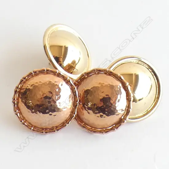 2 PAIRS X SILVER GOLD PLATED STUDS