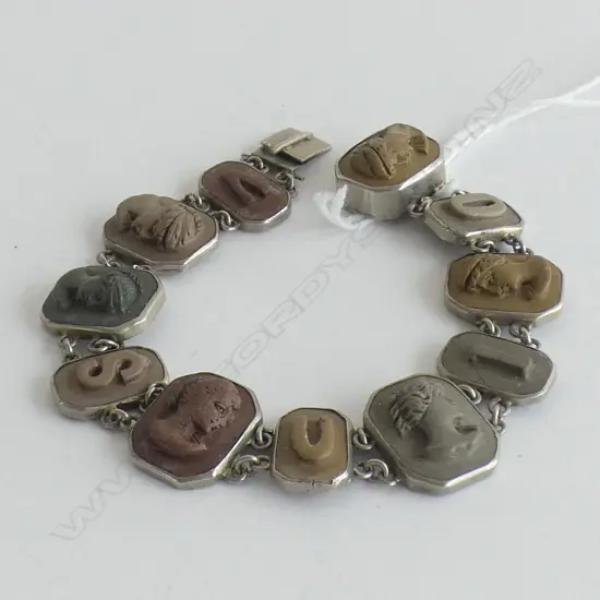 VICTORIAN LAVA CAMEO BRACELET L.180mm  AF