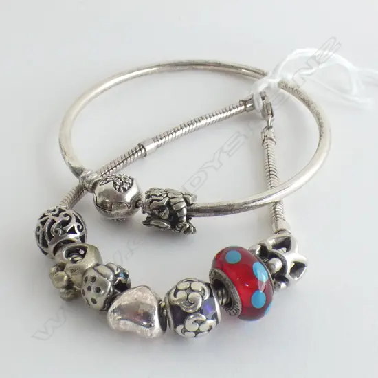 2 PANDORA STYLE STG BRACELETS 40 GRAMS