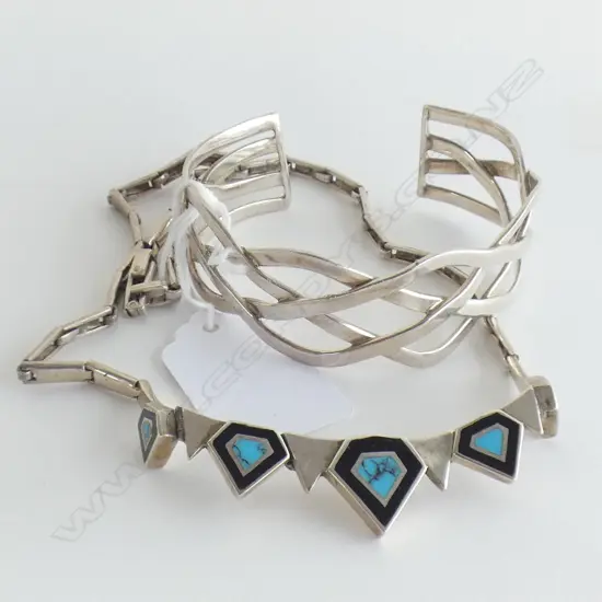 925 SILVER BRACELET & NECKLACE 68 GRAMS 