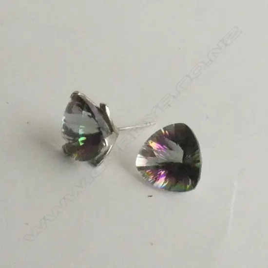 2 MYSTIC TOPAZ; 1 LG STG SET STUD EARRING + LOOSE STONE