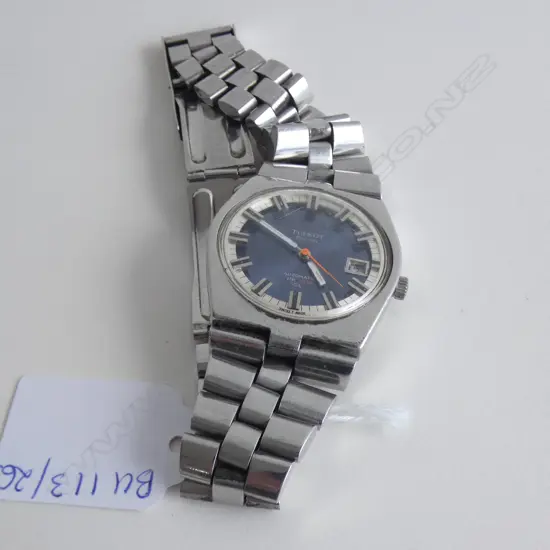 TISSOT PR 516 GL AUTOMATIC WATCH (RUNNING / STRAP & FACE WORN - T LOGO ABSENT)