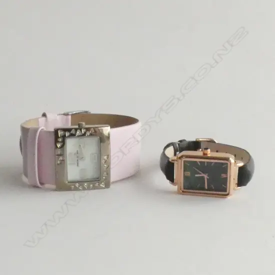 PIERRE CARDIN LADIES WATCH - PINK STRAP - NOT WORKING + 1 OTHER (WORKING)