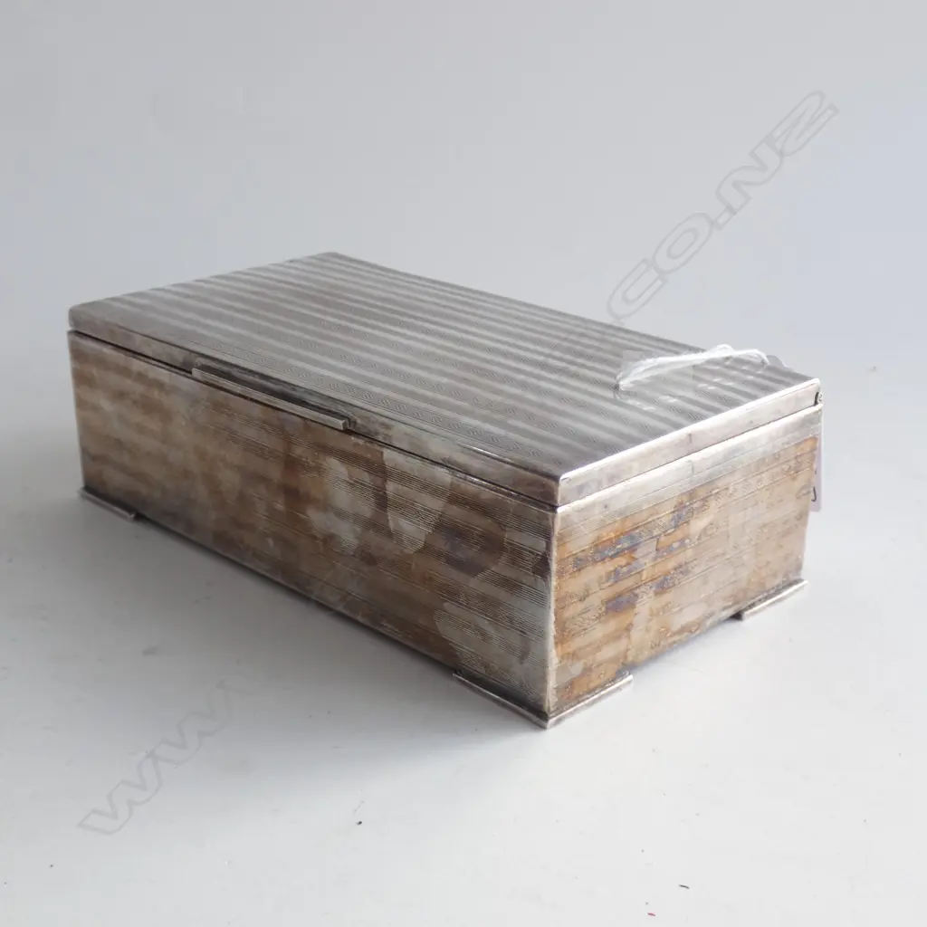 HANS JENSEN DENMARK MACHINE ENGRAVED BOX L.160mm Image 1++